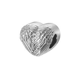 Angel Wing silver Ashes charm - Memorial Keepsake Urn. Free Filling Kit. Free UK Delivery.