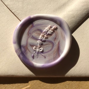 12 sceaus autoadhésifs LAVENDER SCENTED Wax