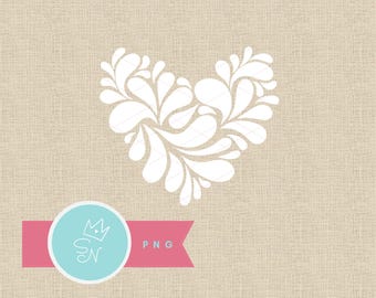 Talavera heart PNG, Mexican talavera design, Estilo talavera, Spanish tile heart pattern, White PNG, Talavera Corazon png, Floral heart png