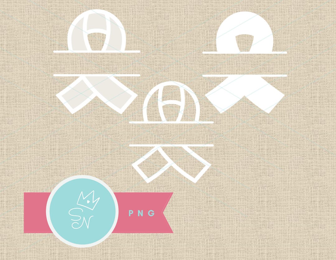 Fall Split Name Frame Awareness Ribbon Monograms PNG, Split Name Frames, Split Monogram PNG ...