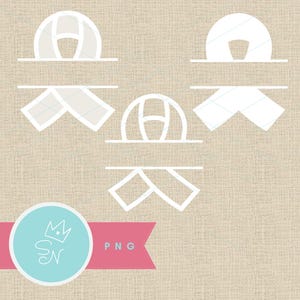 Awareness Ribbon Monograms PNG, Split name frames, Split monogram PNG, Split monogram white clipart, Split png, Cancer awareness ribbon png