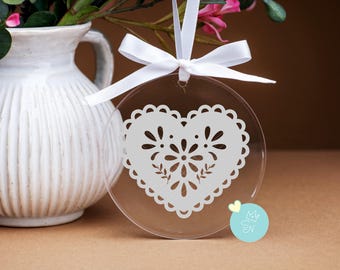 Corazón de Talavera SVG, Corazón de Talavera SVG, Diseño de ornamento de talavera mexicana, Patrón de azulejo español Estilo talavera, Marco de flores de Talavera SVG