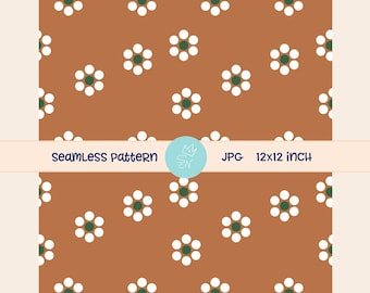 Talavera seamless pattern, Floral Talavera design, Traditional Mexican digital paper, Spanish tiles dots folk art Terracotta flowers pattern