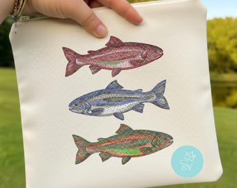 Colorful trouts PNG, River fish trout design, Fly fishing gift, Preppy coastal fish sublimation, Cute Girly fishing Fishermen, Rainbow trout