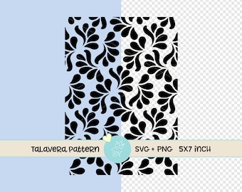 Talavera SVG PNG, 5x7 Talavera design, Estilo talavera, Mexican svg, Spanish tile pattern, Tile svg, Talavera decor, Talavera invitation svg