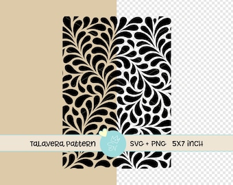 Talavera SVG PNG, 5x7 Talavera design, Estilo talavera, Mexican svg, Spanish tile pattern, Tile svg, Talavera decor, Talavera invitation svg