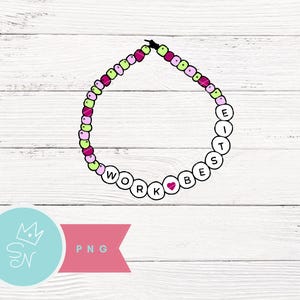 Bestie Work Bestie Friendship Bracelet PNG, collègue de soutien émotionnel PNG, meilleur ami de bureau T, joli cadeau de collègue, conception d'appréciation de collègue