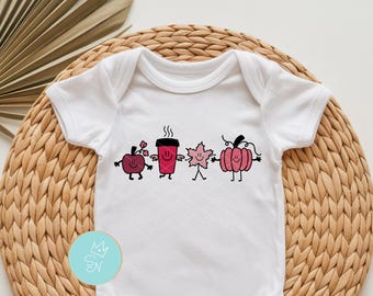 Happy doodles fall PNG, Cute smiling characters sublimation design, Pink fall doodles clipart, Pumpkin season png, Hello fall fun trendy PNG