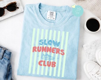 Slow runners club PNG, Running PNG, Funny runner gift, Funny jogging tee, Retro marathon training Humor, Cardio lover workout PNG, Race Day