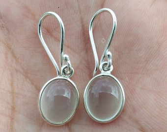 White Moonstone Earring, Moonstone Earrings Dangle, Natural gemstone earring, 925 Sterling Silver Jewelry gift for women, Handmade Earrings