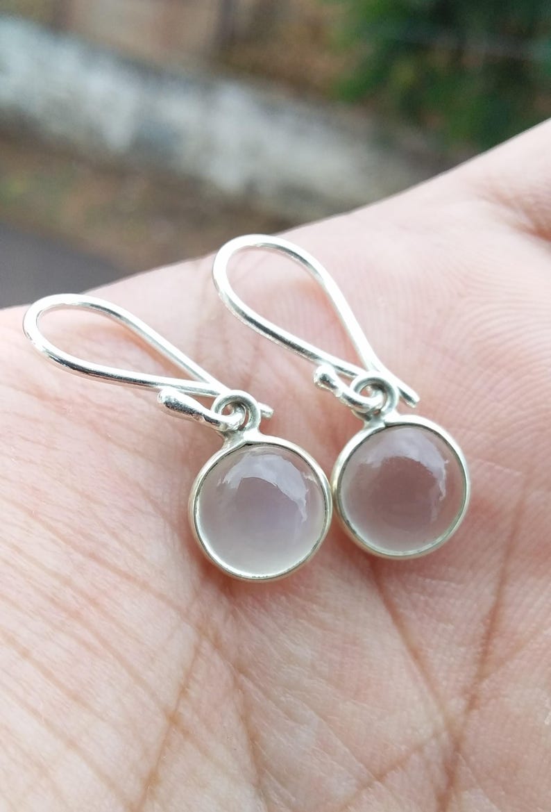 Natural White Moonstone Earrings, 925 Sterling Silver, Handmade Gemstone, 18k Gold Dangle Drop Earring, June Birthstone Jewelry Gift For Her image 7