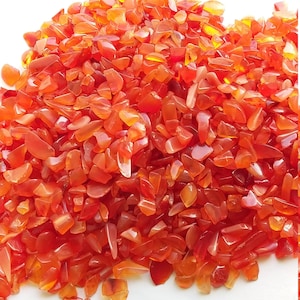 Carnelian Chips, Small Carnelian Tumbled, Gemstone Chips, Polished Carnelian Rough, Orange Color Rough Gemstone, Carnelian Crystal Chips