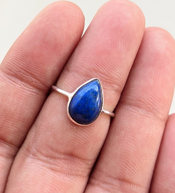 Anelli di lusso in argento sterling pietra principale lapislazzulo lapislazzulo | Acquisti Online su