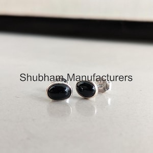Black Onyx Studs Earrings, 925 Sterling Silver Studs for Girls, Tiny Black Onyx Earrings, Onyx Post Earrings, Tiny Studs, Birthstone Jewelry