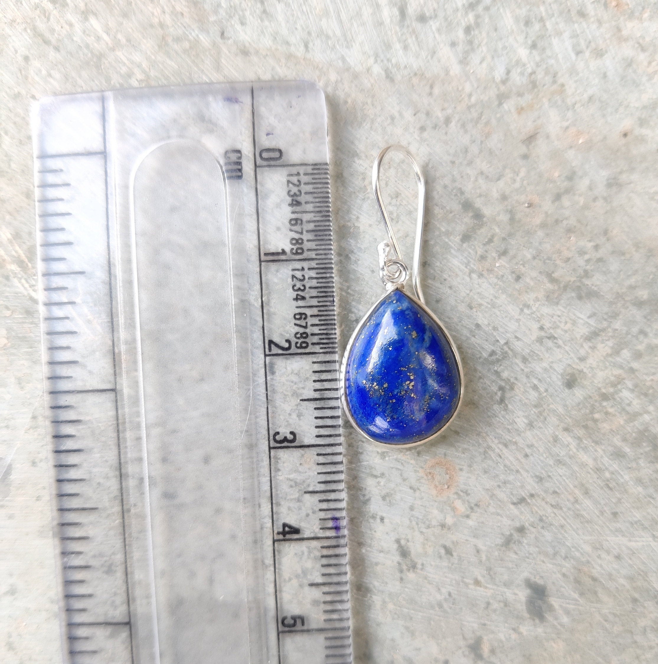Orecchini a Goccia in Argento 925 di Lapislazzuli e Marcasite