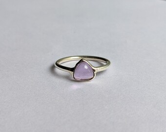 Natural Amethyst Ring, 925 Sterling Silver Ring, Purple Stone Ring, Amethyst Jewelry, Silver Thin Band Ring, Stackable Rings for Women