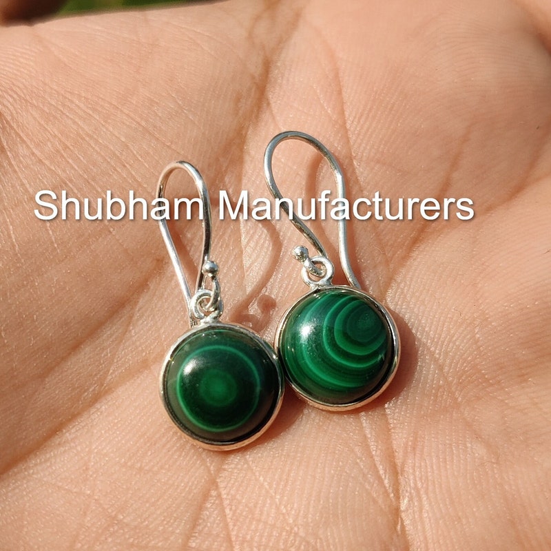 Cara Earrings in Malachite