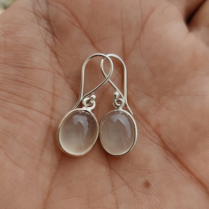 White Moonstone Earrings, 925 Solid Silver Jewelry, Moonstone Dangle Earrings, June Birthstone Earrings, Moonstone Jewelry Gift for Her