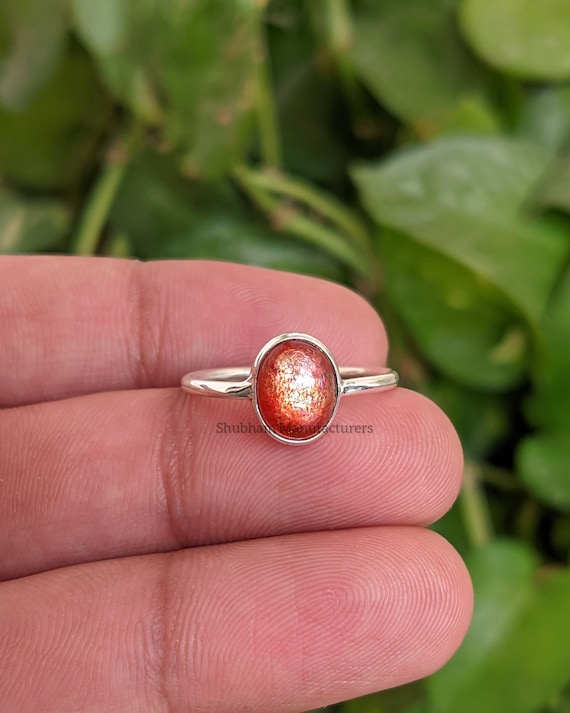 Sun Stone Ring 925 Sterling Silver Ring Sunstone Jewelry Natural Gemstone Ring Silver Birthstone Ring Handmade Gift for Her Stone Ring Etsy Canada