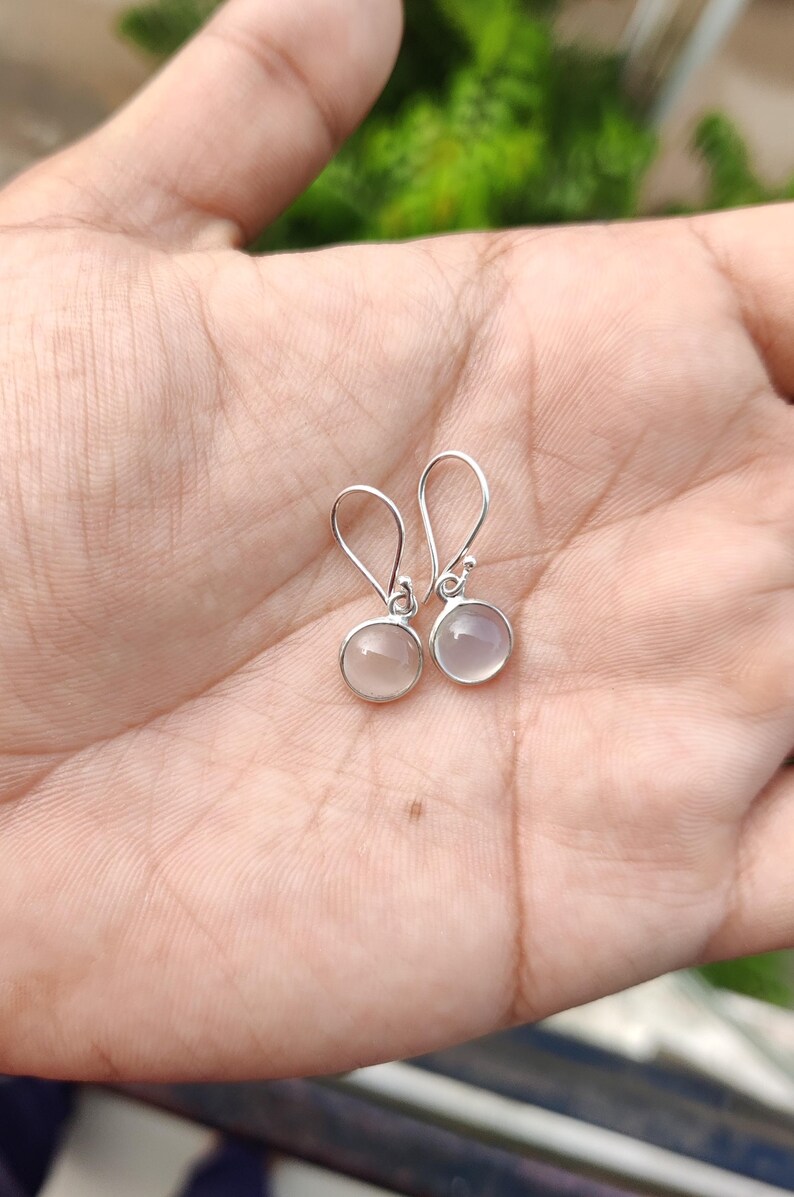 Natural White Moonstone Earrings, 925 Sterling Silver, Handmade Gemstone, 18k Gold Dangle Drop Earring, June Birthstone Jewelry Gift For Her image 6