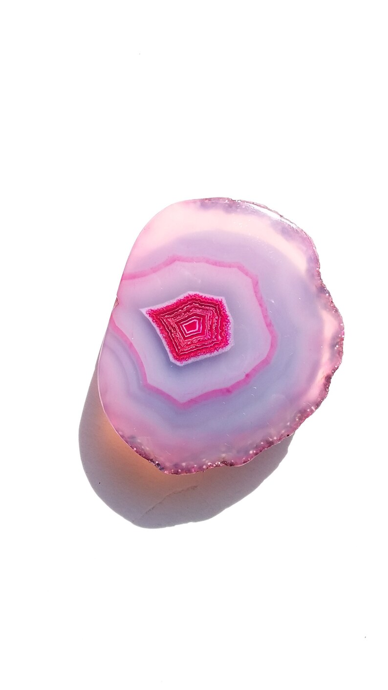 Gemstone Pop Socket Gift for Her Gift Idea Pink Color Gemstone Phone Grip Pop Socket Onyx Slice Phone Stand