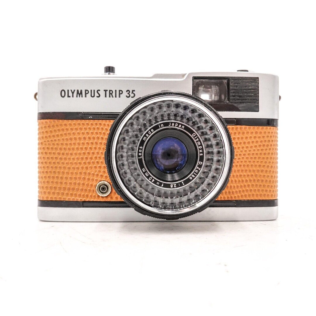 Olympus Trip 35 35mm Film Camera - Custom Tan Leather - Fully