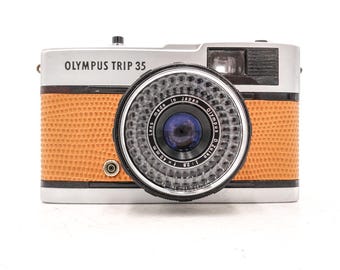 Olympus Trip 35 35mm Film Camera - Custom Tan Leather - Fully