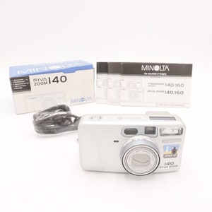 Minolta riva zoom 140 35mm compact point & click film camera - new nos cam6696