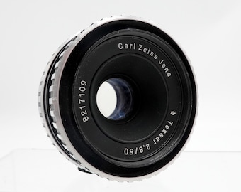 Carl zeiss jena 50mm f/2.8 m42 mount prime camera lens - fully working