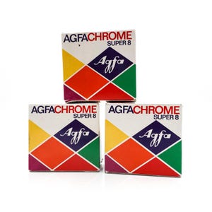 期限切れの Agfa AgfaChrome Super 8 フィルムカートリッジ 3 個