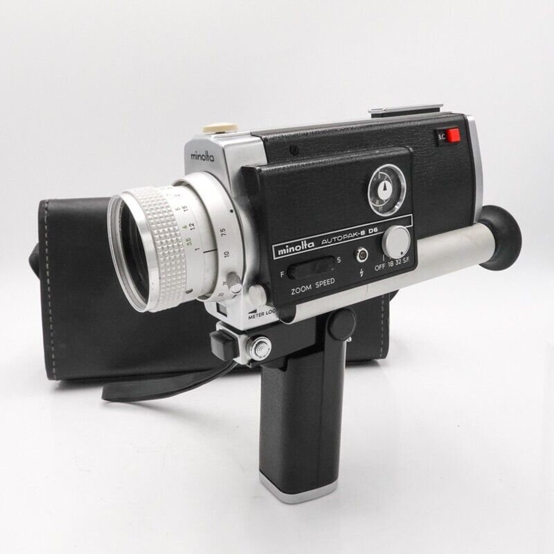 Minolta Autopak8 D6 Super 8 Cine Film Camera & Case Fully Working s8