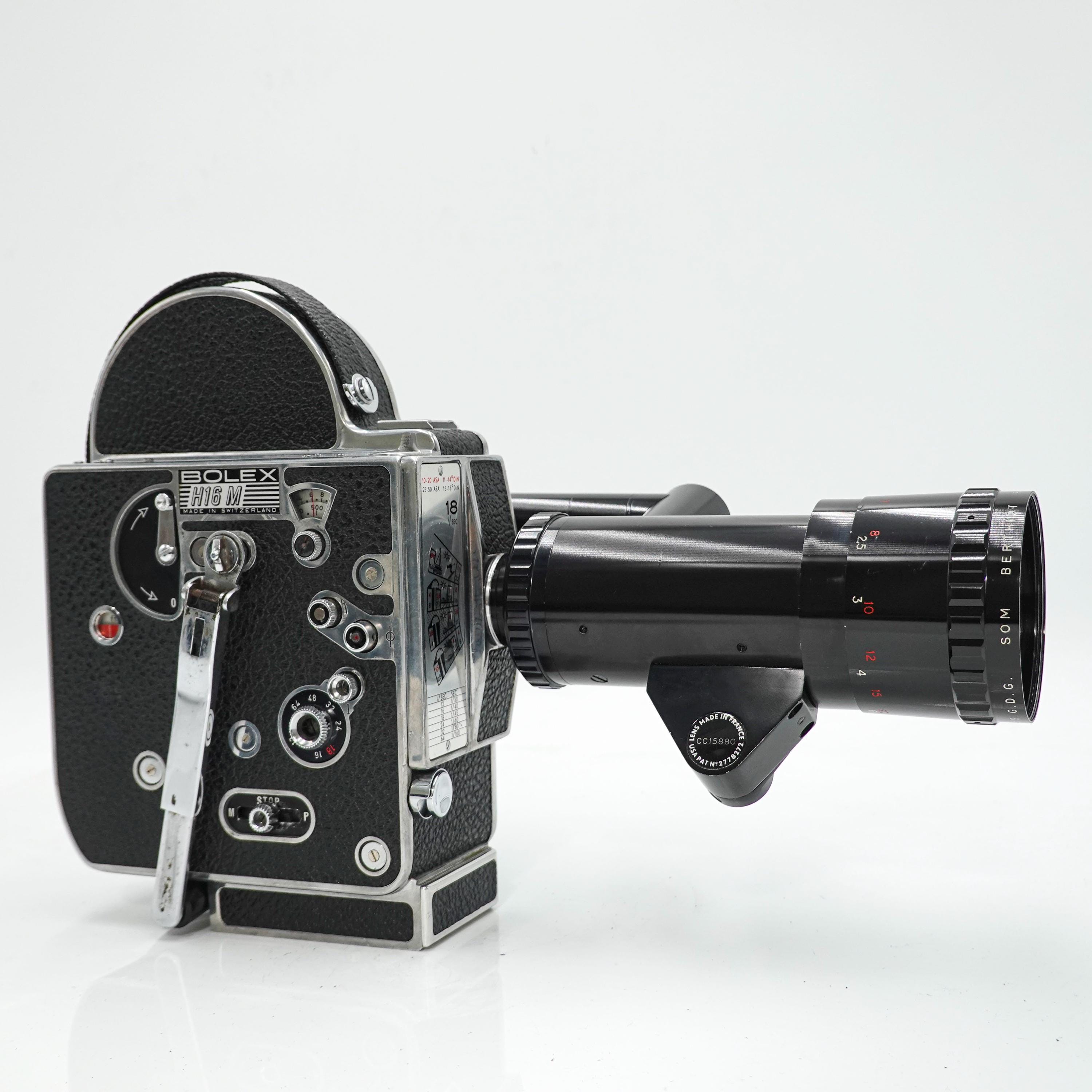 Bolex Paillardフィルム シネマ カメラBOLEX 16mm H16 BOLEX H16 16MM NON-REFLEX MOVIE CAMERA 1951 W 3 LENSES CASE