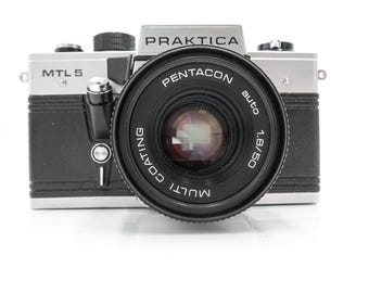 Praktica mtl5 35mm film slr camera & 50mm f/1.8 lens - fully working