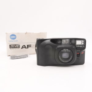 Minolta riva zoom af5 35mm compact point & click film camera - new nos cam6689