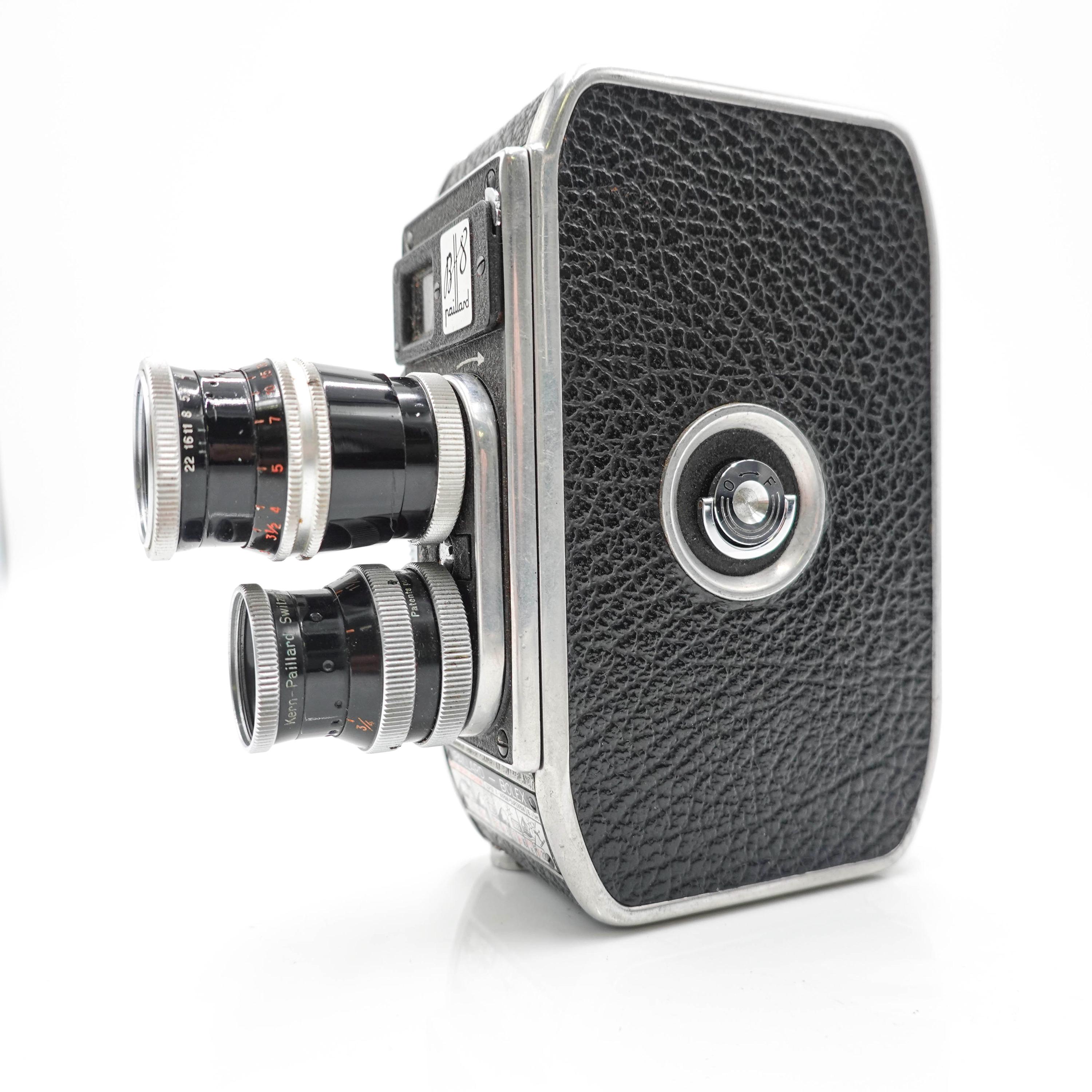Bolex Paillard B8 B-8 Double 8mm Cine Film Camera W/2 Lens - Fully