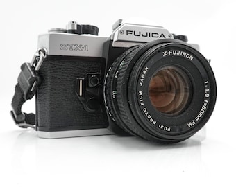 Fujica stx-1 35mm film slr camera & 50mm f/1.9 lens - fully working