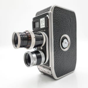 Bolex paillard b8 b-8 double 8mm cine film camera w/2 lens - fully working