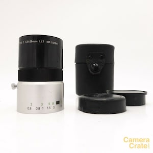 Canon c-8 converter 2 6.5-26mm f1.7 for eee 8mm camera & case - working #ls-2252