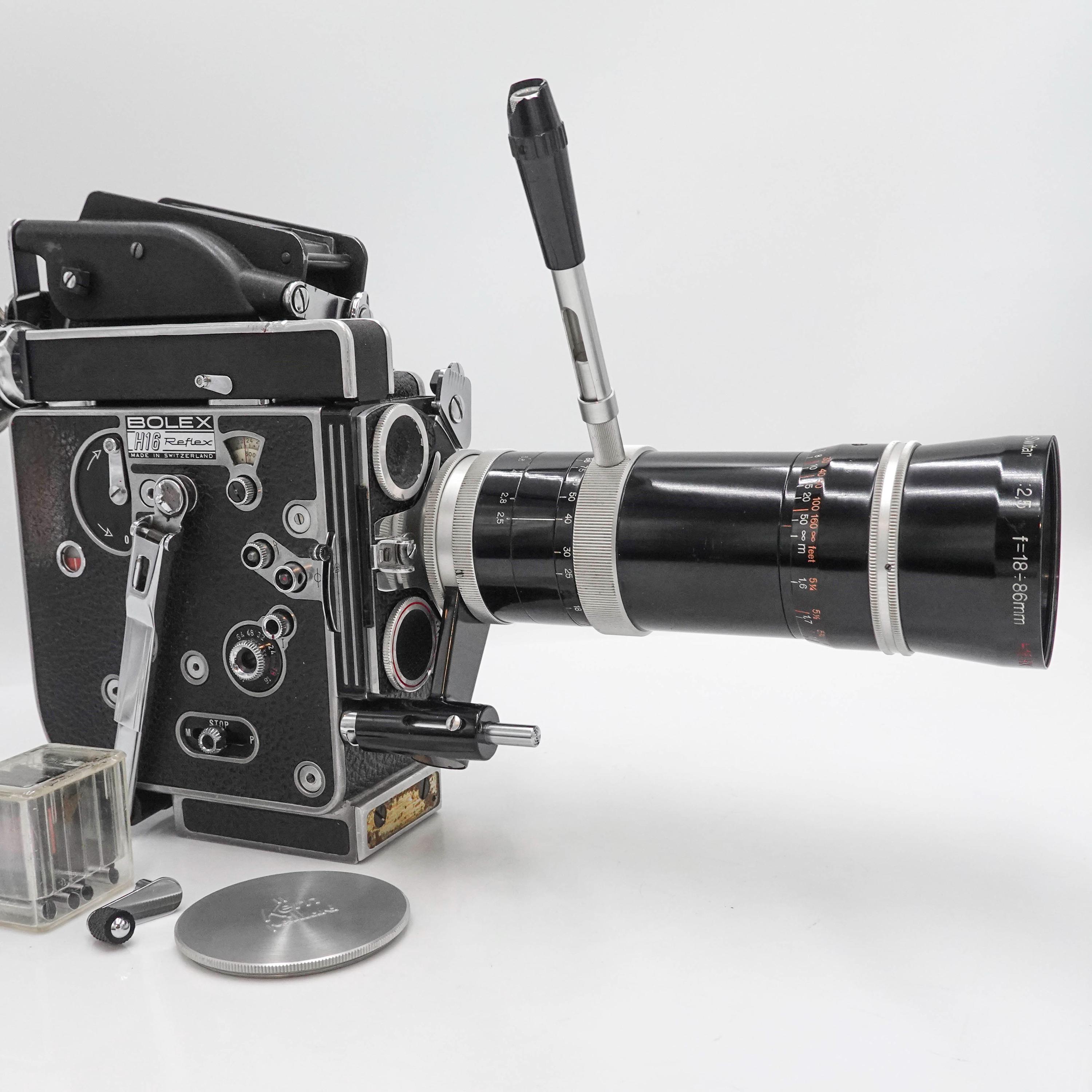 Paillard Bolex H16 Reflex Rex5 16mm Cine Film Camera & 18