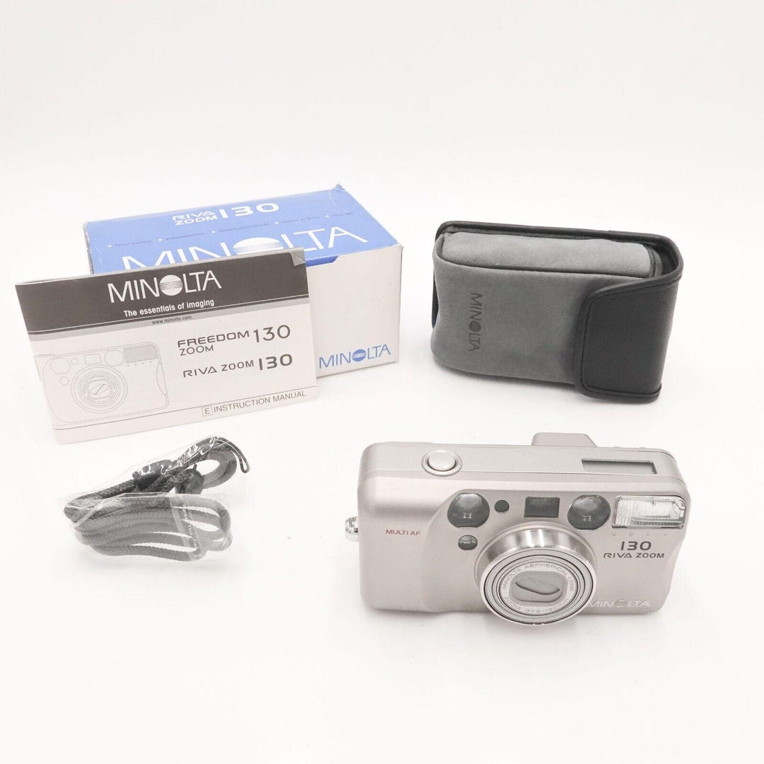 Minolta Riva Zoom 130 35mm Compact Point & Click Film Camera - New
