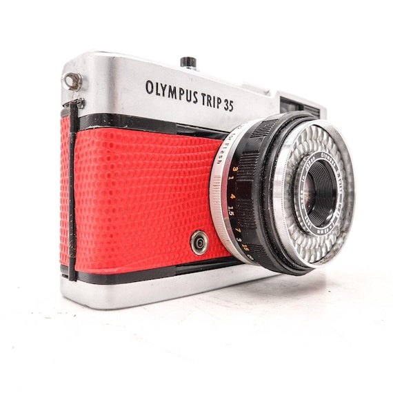Olympus Trip 35 35mm Film Camera - Custom Red Leather