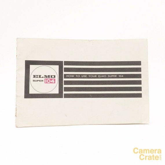 エルモ 104 スーパー 8 シネフィルム カメラ 取扱説明書 ot-2285 