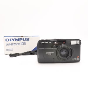 Olympus superzoom 105 35mm compact point & click film camera - new nos cam6705