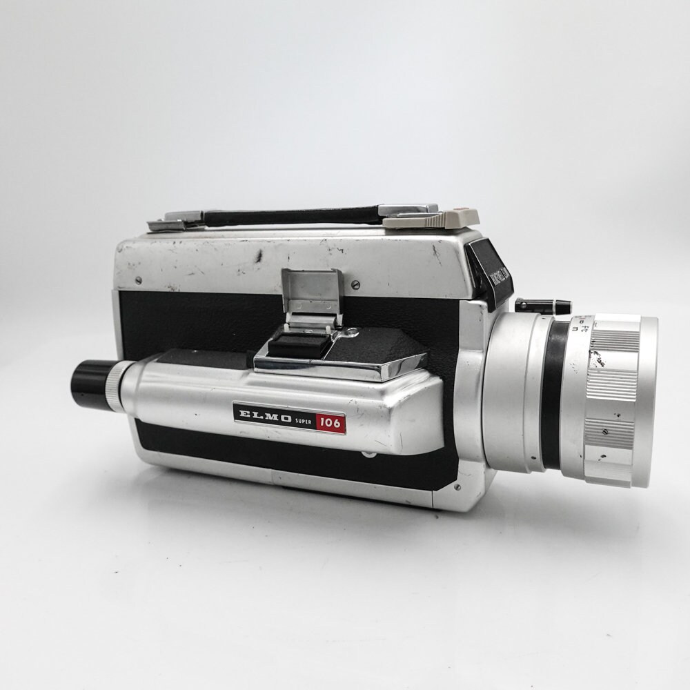 【8ミリカメラ】ELMO SUPER 106 Elmo 106 Silver Super 8 Camera - CameraCrate.com - Super 8