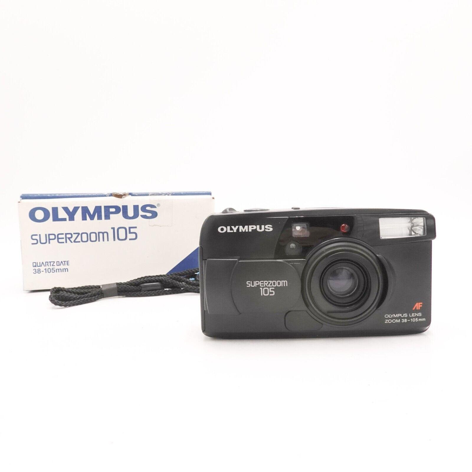 Olympus Superzoom 105 35mm Compact Point & Shoot Film Camera - New