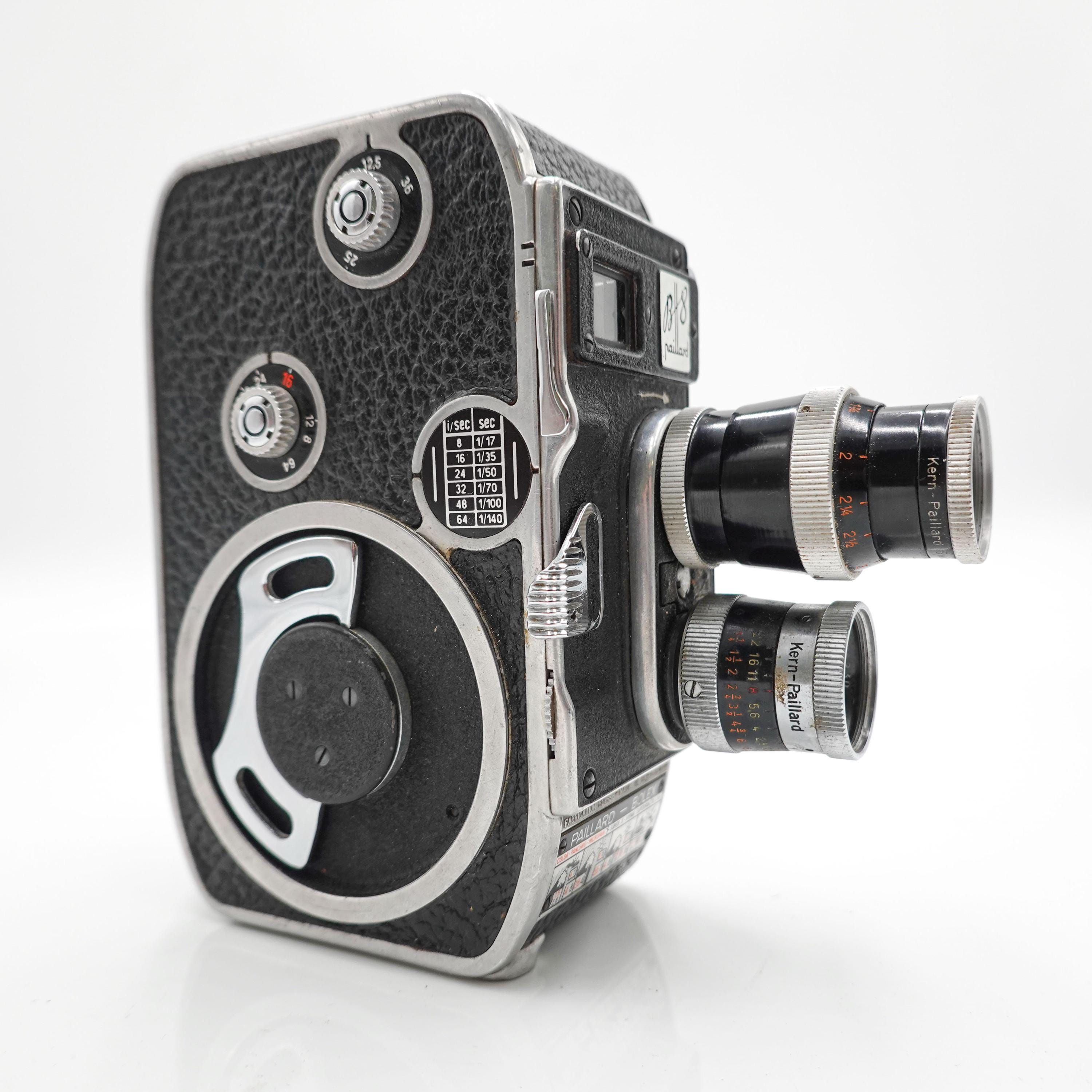 Bolex Paillard B8 B-8 Double 8mm Cine Film Camera W/2 Lens - Fully