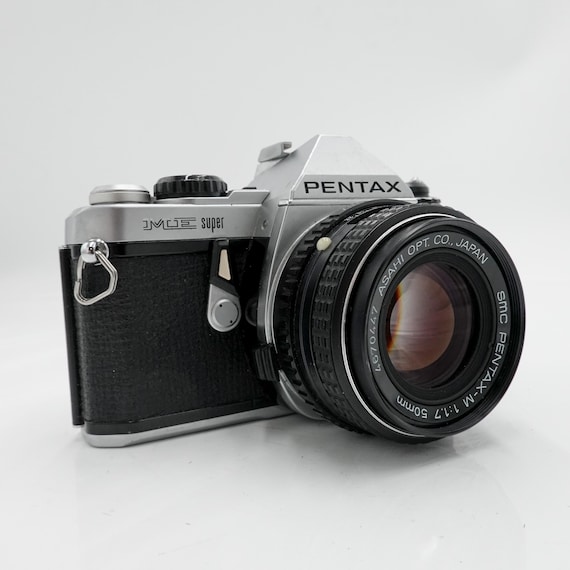 Pentax me super 35mm film slr camera & 50mm f/1.7 lens - fully working