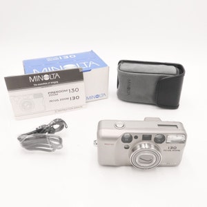 Minolta riva zoom 130 35mm compact point & click film camera - new nos cam6694