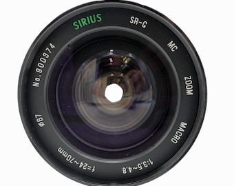 Objetivo zoom Sirius 24-70 mm f/3.5-4.8 con montura p/k para cámara - en perfecto estado de funcionamiento
