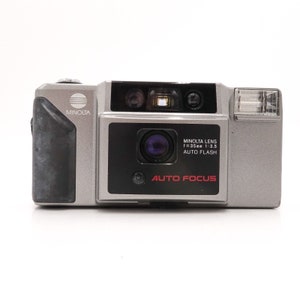 Minolta af-e silver 35mm film point & click camera - fully working cam-6563